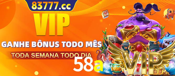 Banner promocional do 58a oferecendo 100% de recompensas adicionais contínuas para quem fizer o login diário (Daily sign-in), com um mascote de coelho.
